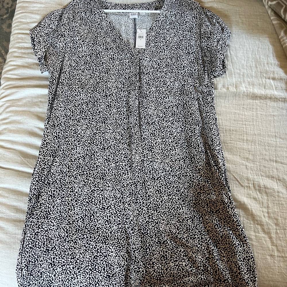 Black and white polka dot Gap dress NWT